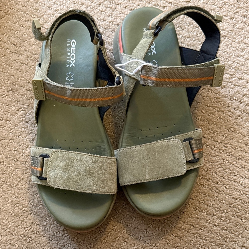 Geox Olive Sandals with Adjustable Straps